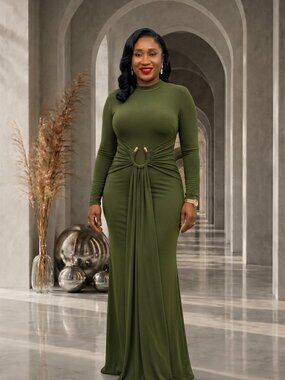 olive green dress